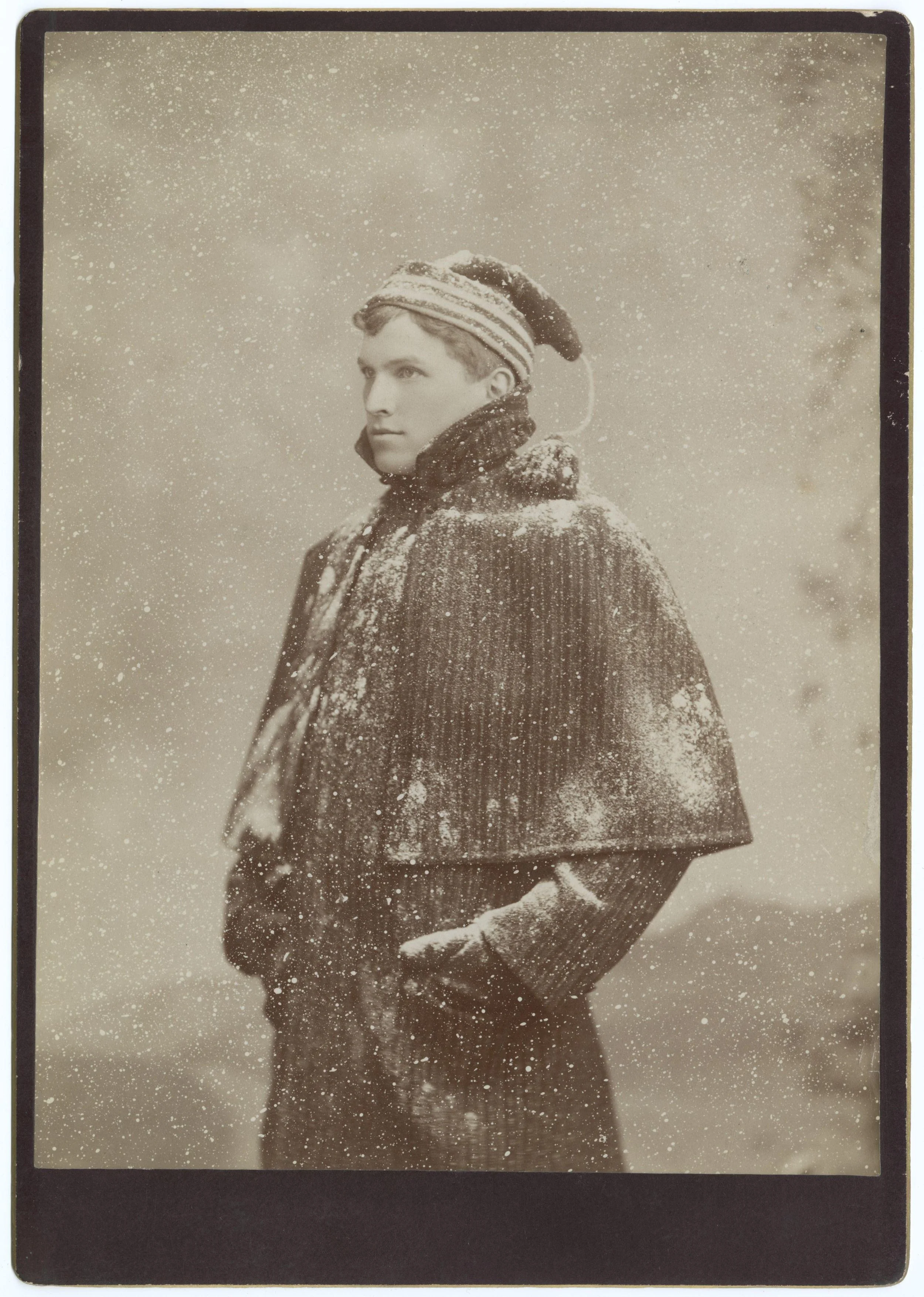 Leon Bertram Strout (1870-1937) in studio snow.jpg