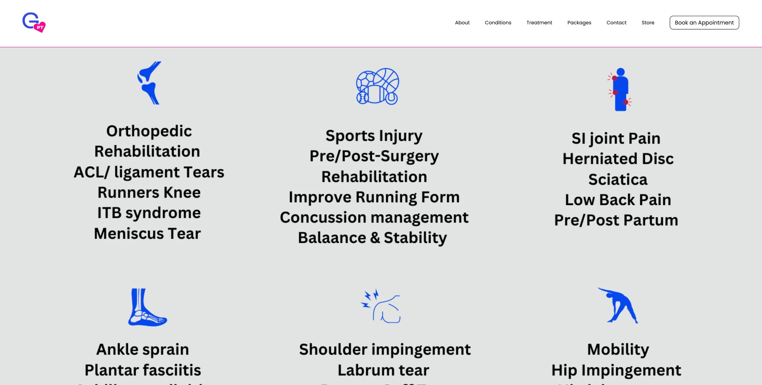 Conditions Page Before