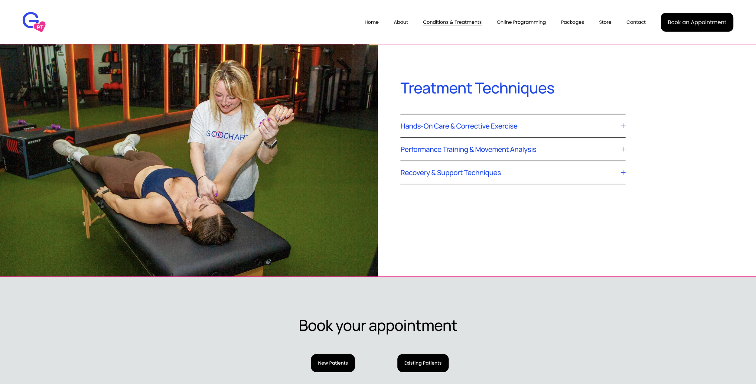 Treatments Page After