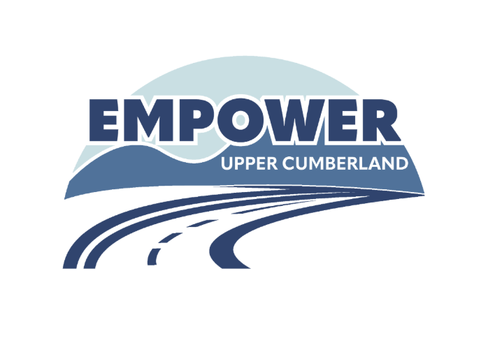 Logo with the text 'EMPOWER UPPER CUMBERLAND' and a stylized road and mountain design.
