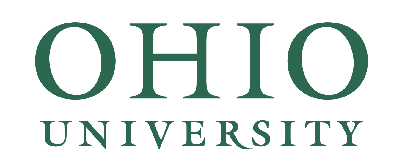Ohio University logo with green text on a white background.