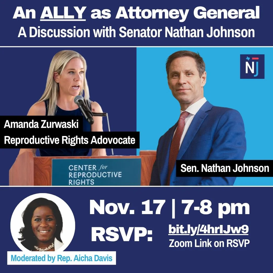 Ken Paxton has played a key part in the barrage of attacks on reproductive rights. Imagine what we could do to protect those rights if we had an ally in the Attorney General's office.

Join me, Amanda Zurwaski, and Rep. @Aicha_Davis for a discussion 