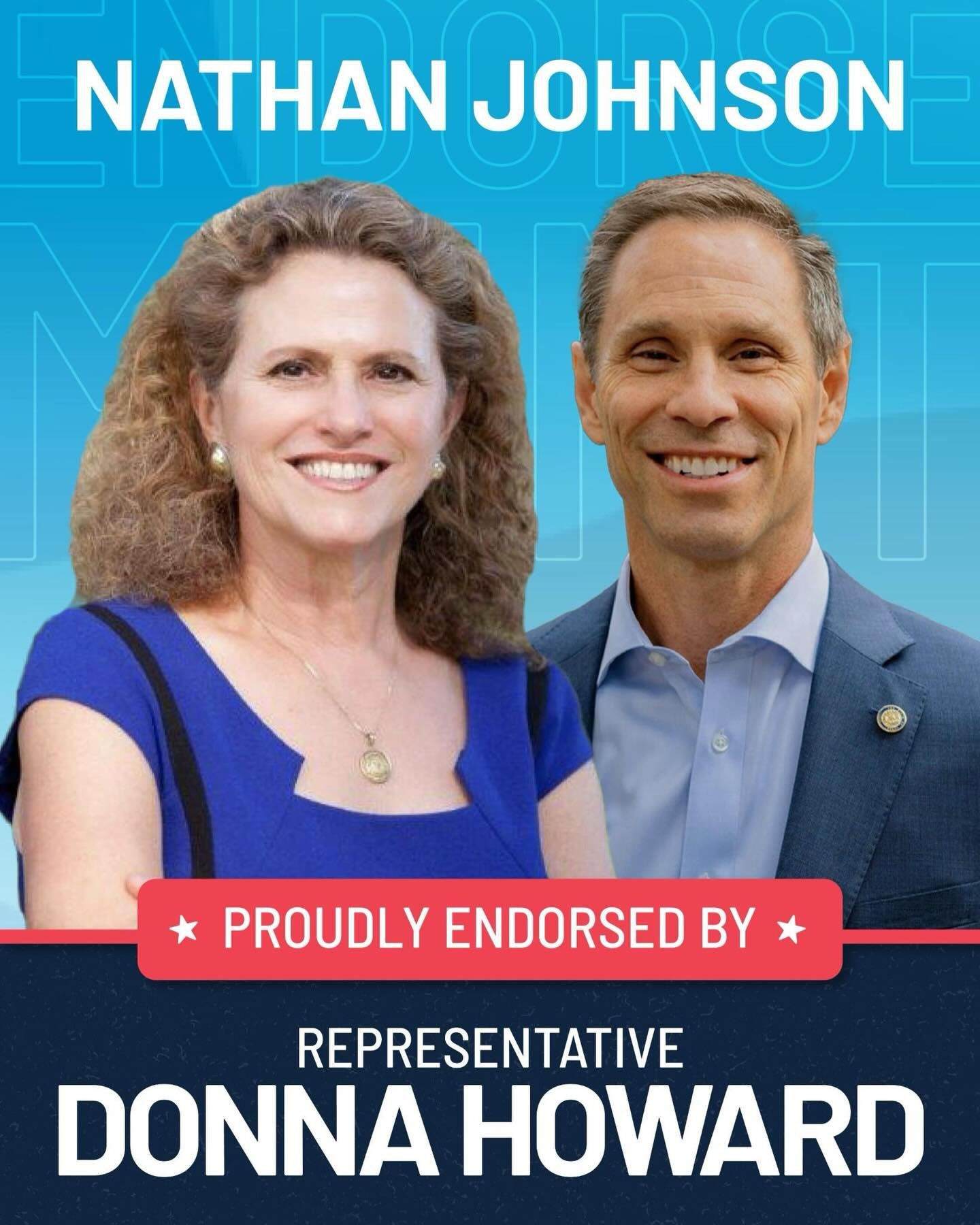I&rsquo;m honored to have Rep. Donna Howard&rsquo;s endorsement.

She&rsquo;s been on the front lines of the fight for abortion rights, individual liberty, and stood strong against corruption in the Attorney General&rsquo;s office.

I&rsquo;m gratefu