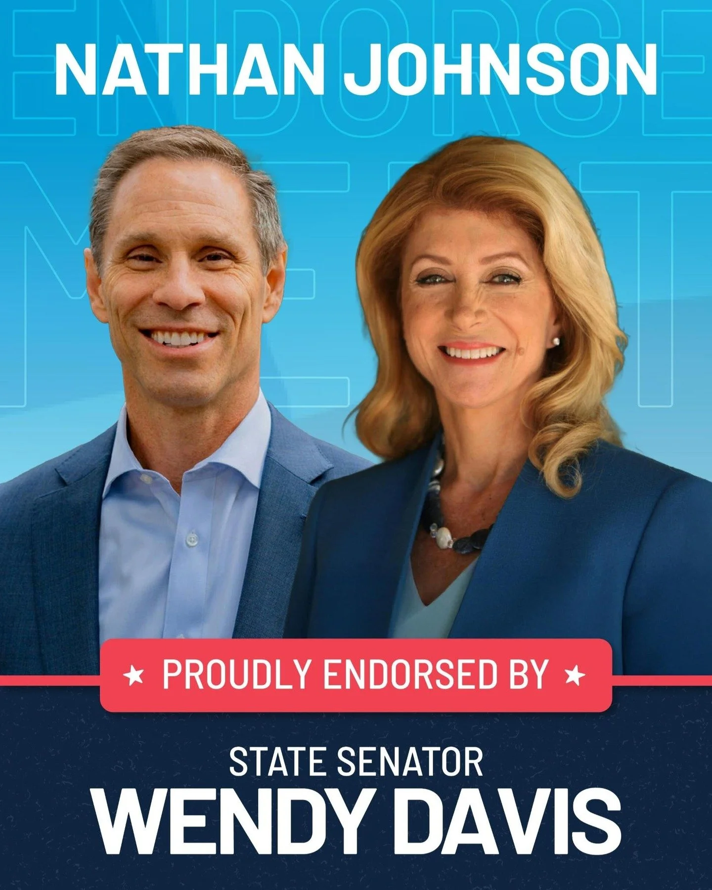 No one is more dedicated to defending Texans&rsquo; fundamental rights and freedoms than @wendydavistexas 

I&rsquo;m honored to have her endorsement in the race for Texas Attorney General.

With leaders like her on our side, we can build a stronger,