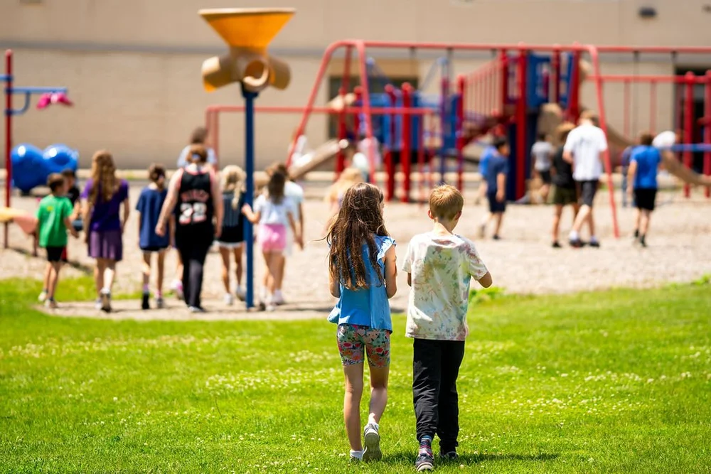 Students at recess