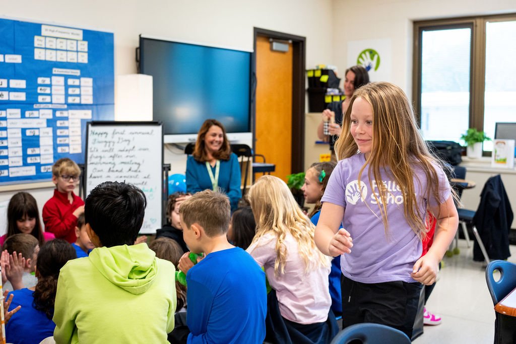 Feller School students engaged in classroom learning