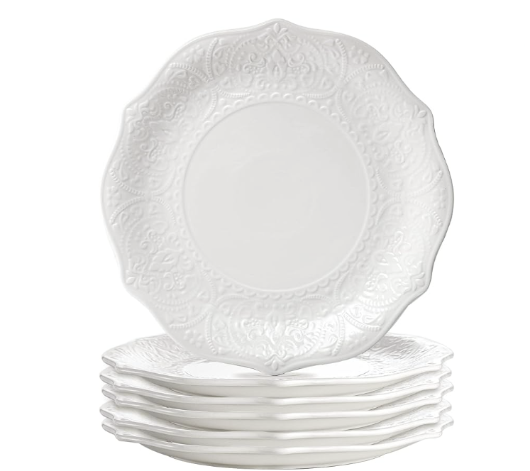 White Embossed Plate