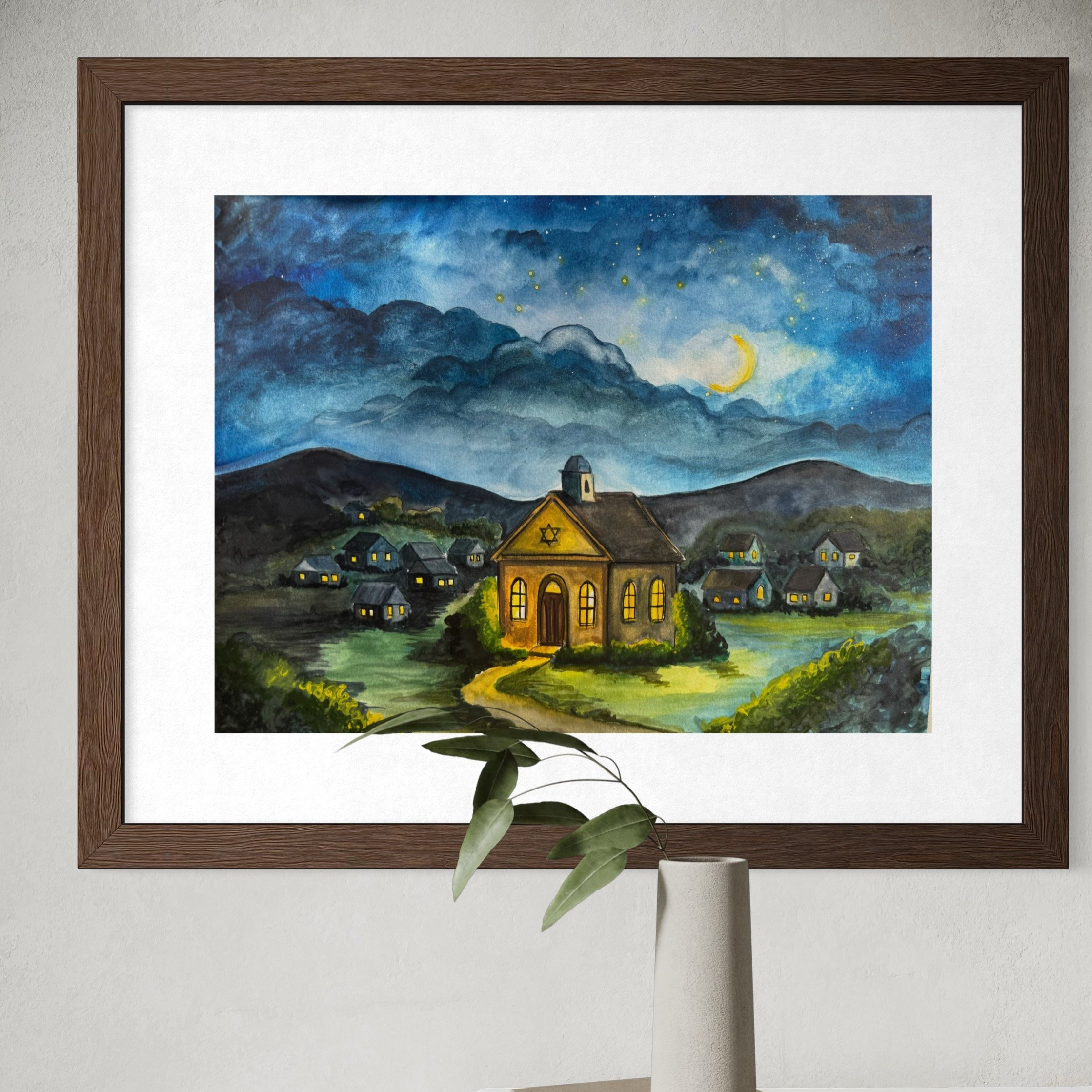 Village Glow-Original Watercolor