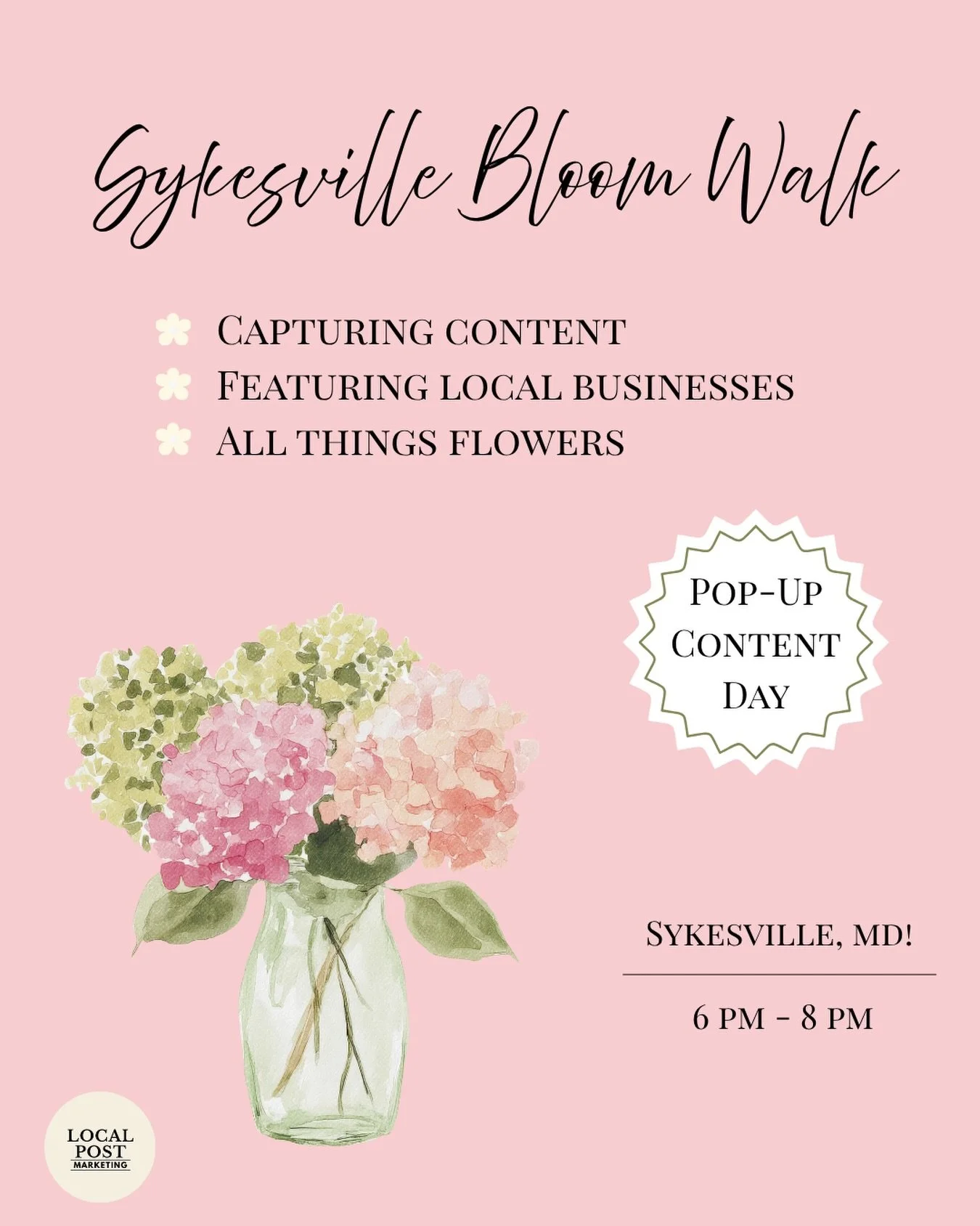 I&rsquo;ll be at the Sykesville Bloom Walk 🌸

If you&rsquo;re a local business and want content while I&rsquo;m there send me a message! 

#sykesvillemainstreet #bloomwalk #freshflowers #smallbuisness #contentcreation