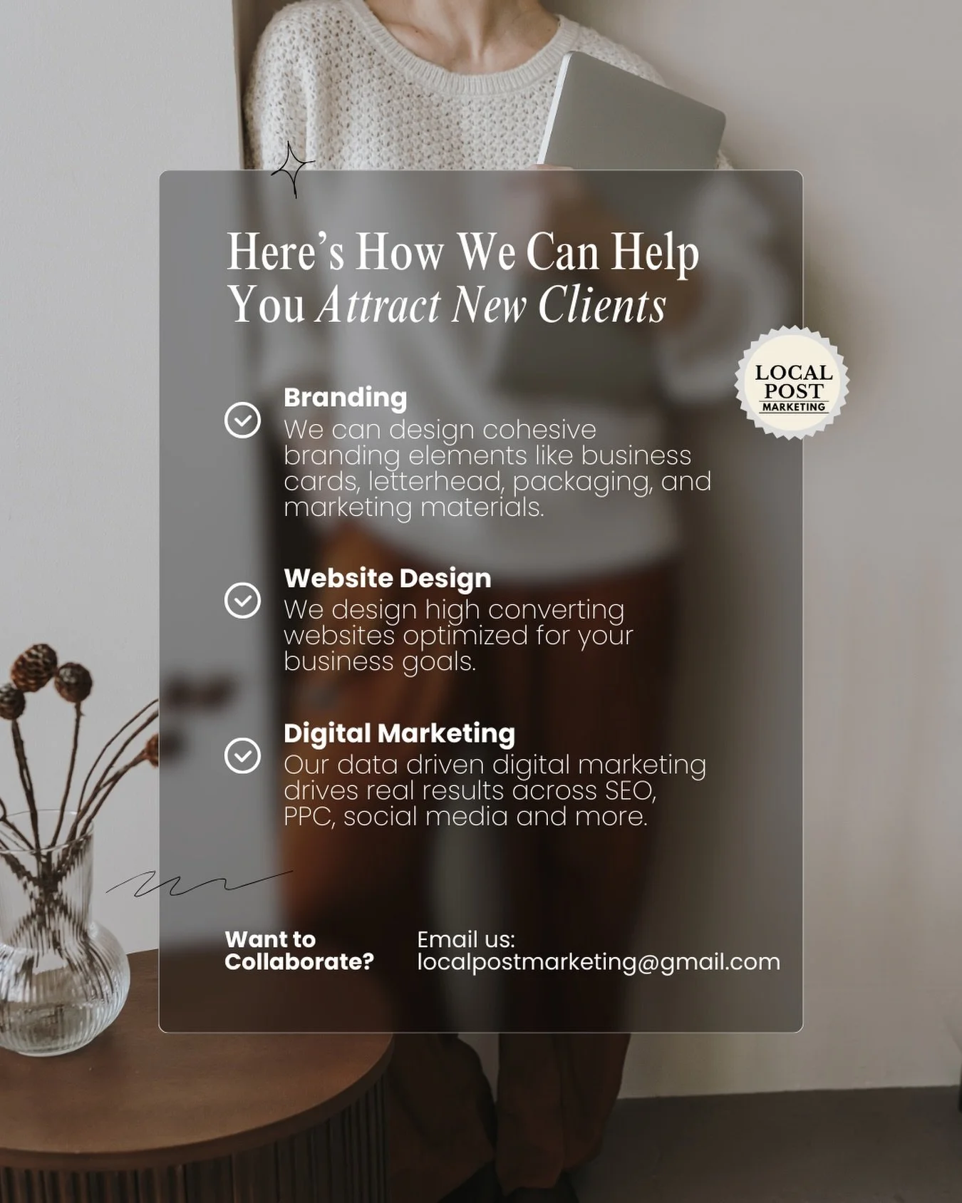 Attract. Convert. Grow.
We create branding, websites, and digital marketing strategies designed to bring in new clients and real results.