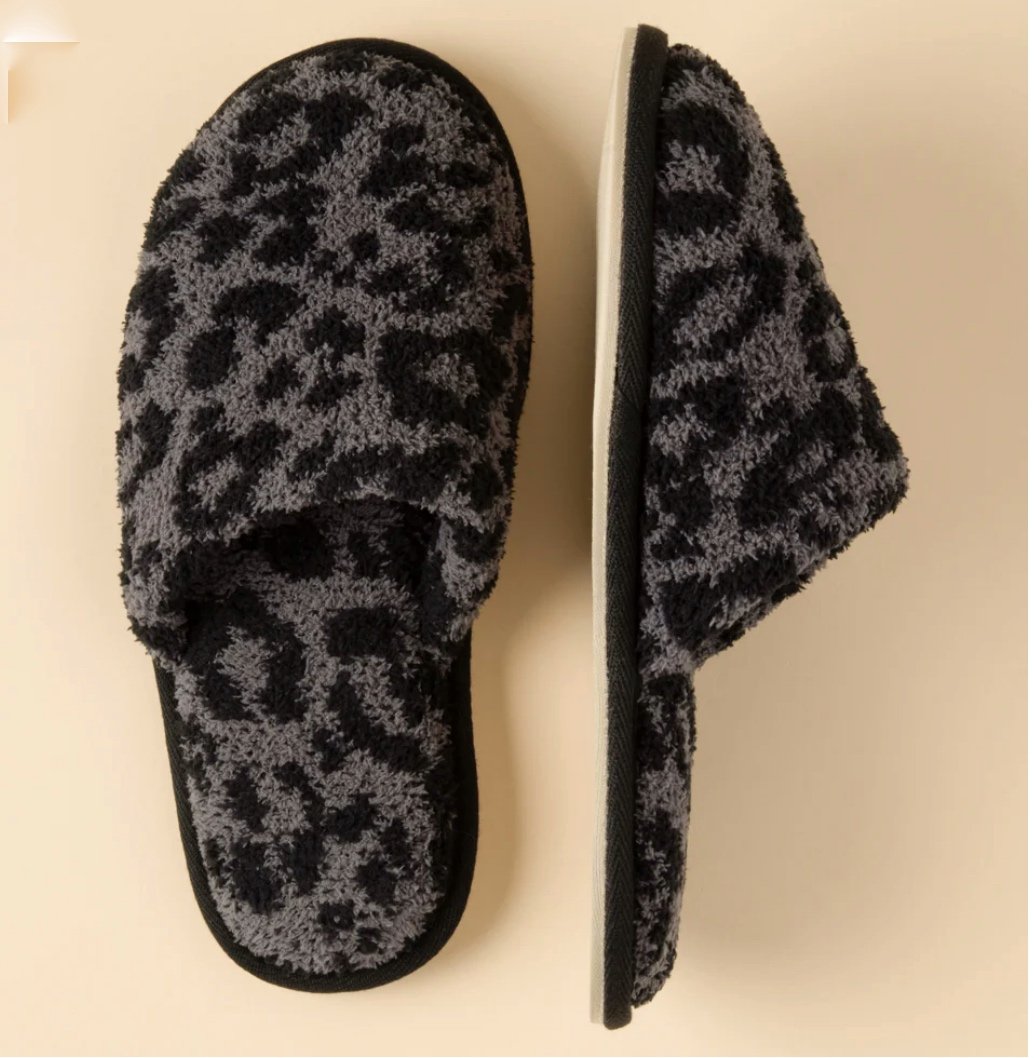 Leopard Marshmallow Slippers