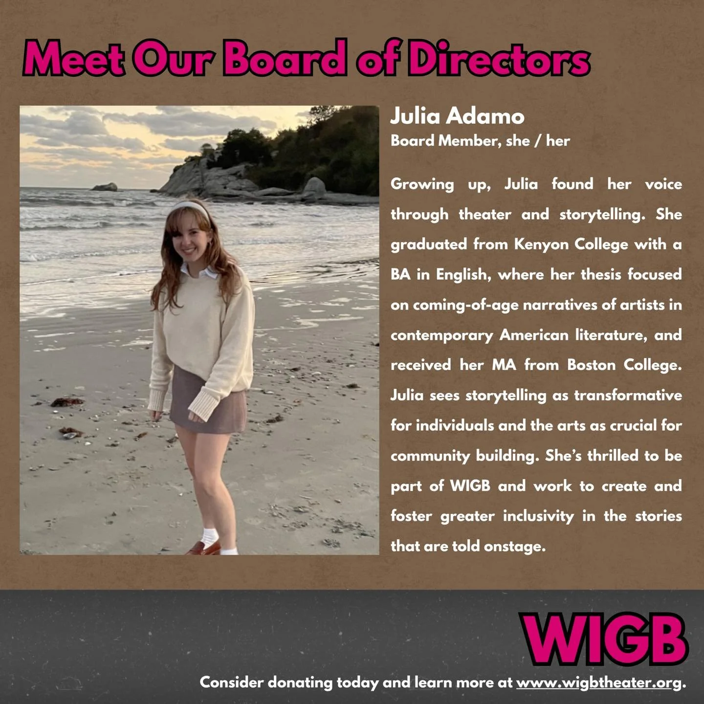Meet Our Board of Directors!

Consider supporting our early days today at: www.wigbtheater.org/donate
