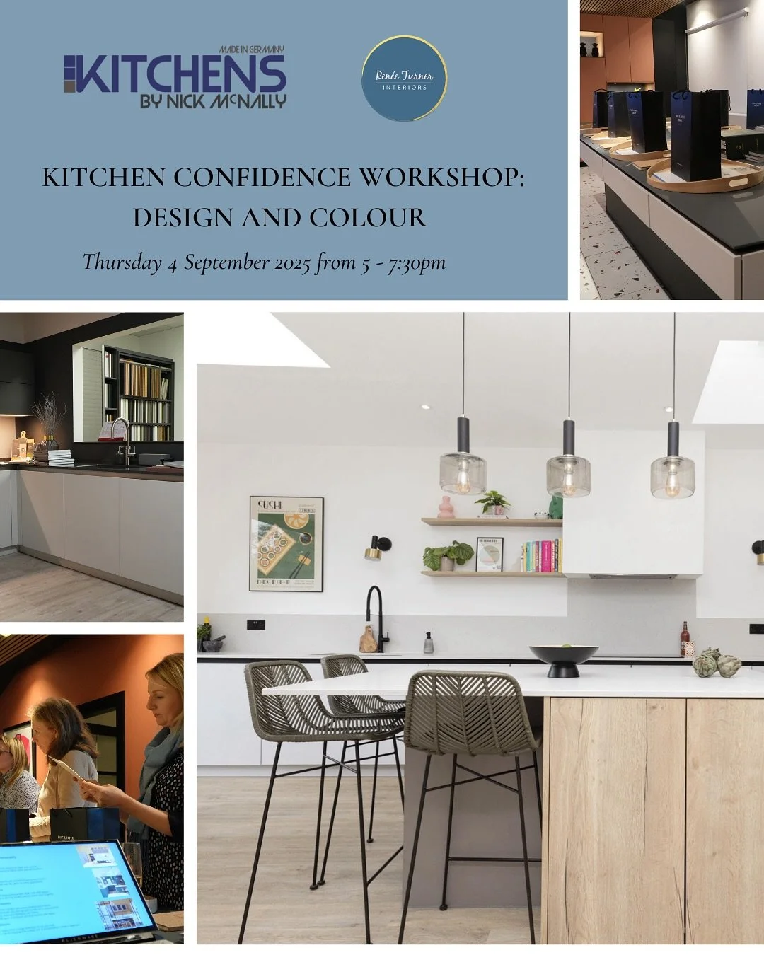 **Kitchen Confidence Workshop &ndash; Design, Colour &amp; Style**

Ever dreamed of a kitchen that truly feels you but don&rsquo;t know where to start? 

Alongside @kitchensbynickmcnally, I&rsquo;m hosting an exclusive kitchen design and colour works