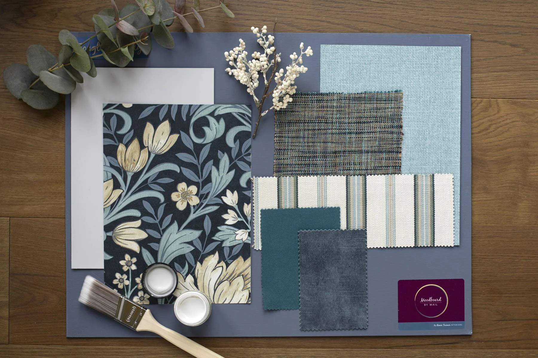 Foxglove Lovely Moodboard flat lay