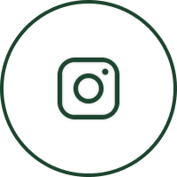 Instagram logo centered on a black background with a green outline.