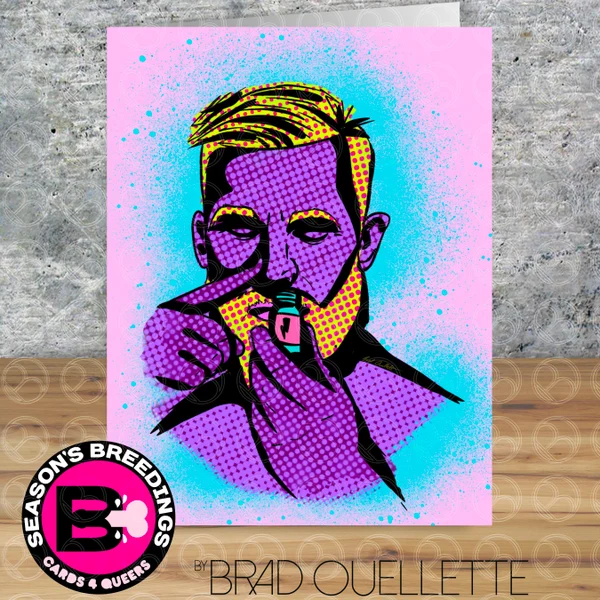 Hit Me Baby One More Time - Poppers - GAY Greeting Card