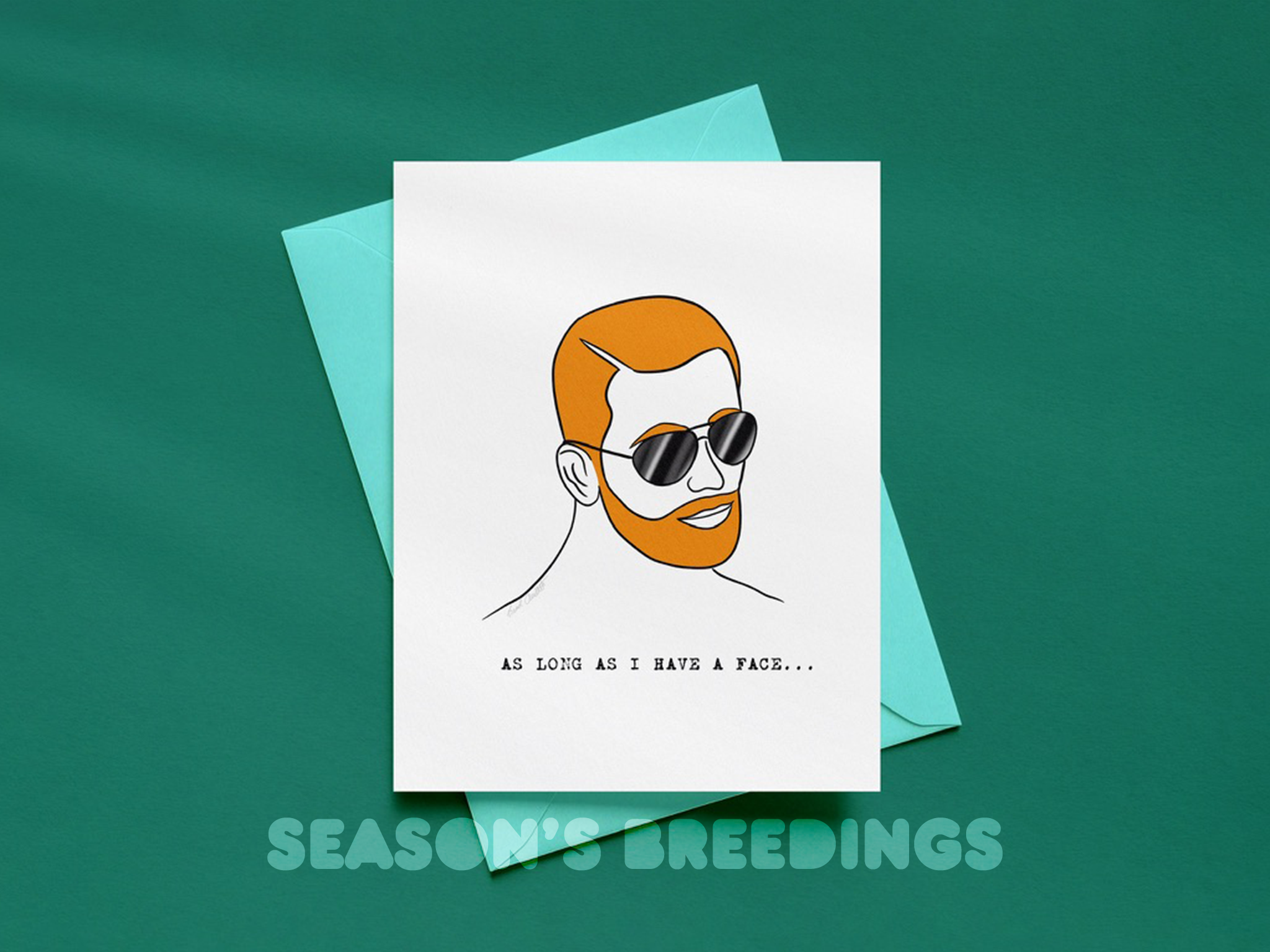 Face Sit (Ginger)- GAY Greeting Card