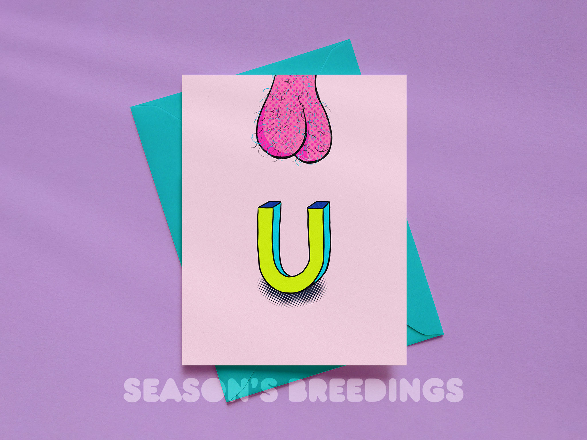 NUTS OVER U- GAY Greeting Card