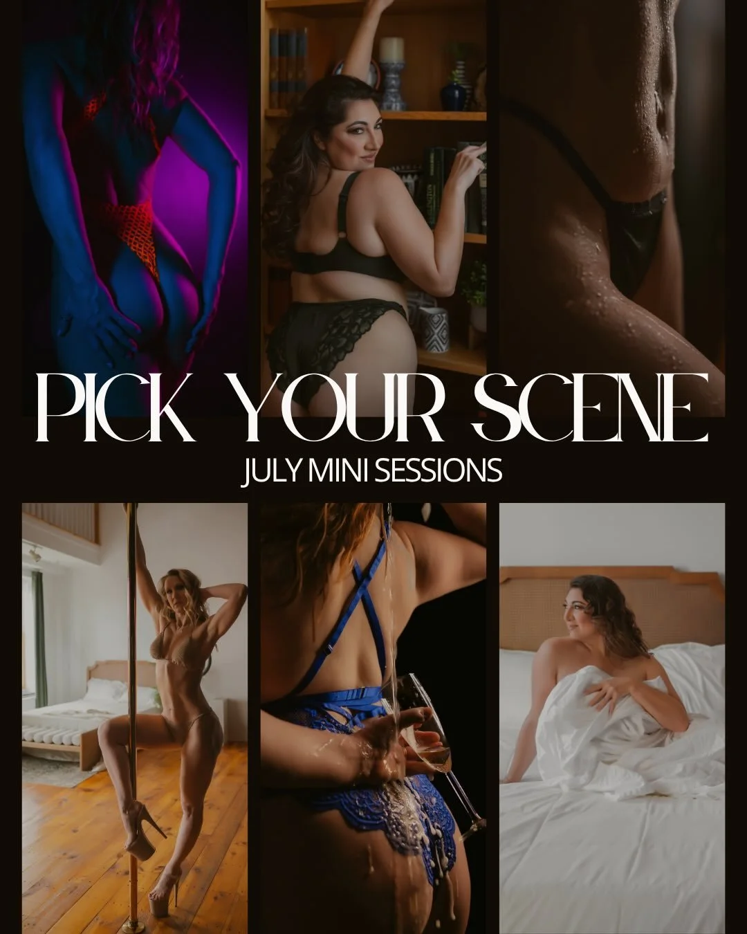 You&rsquo;ve spent the last month watching me reveal all six Bonus Scenes.

Now it&rsquo;s your turn to live in one of them. ✨

Introducing PICK YOUR SCENE &mdash; July mini sessions at The Renaissance Room 📸 

$300 gets you a 20 min session in the 