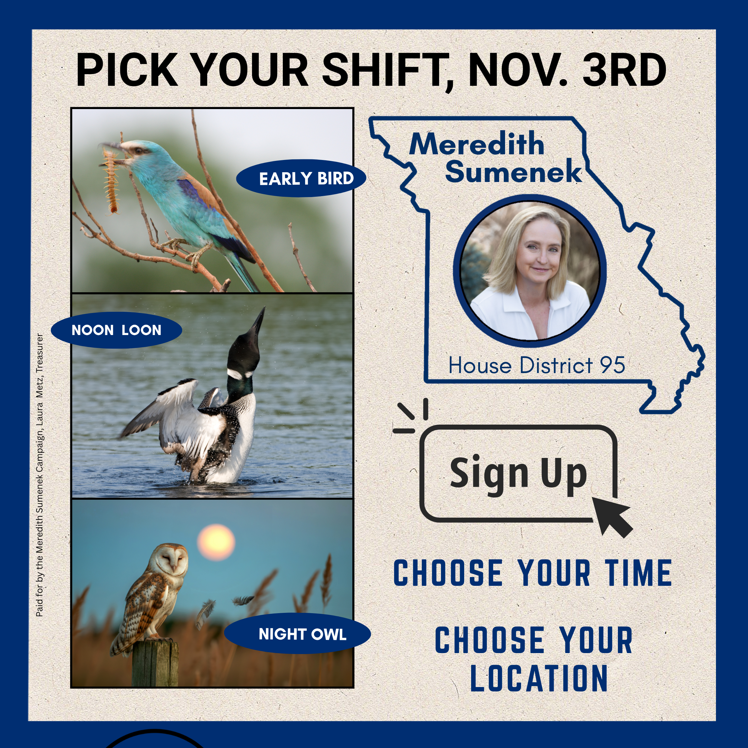 Volunteer for Meredith on Election Day