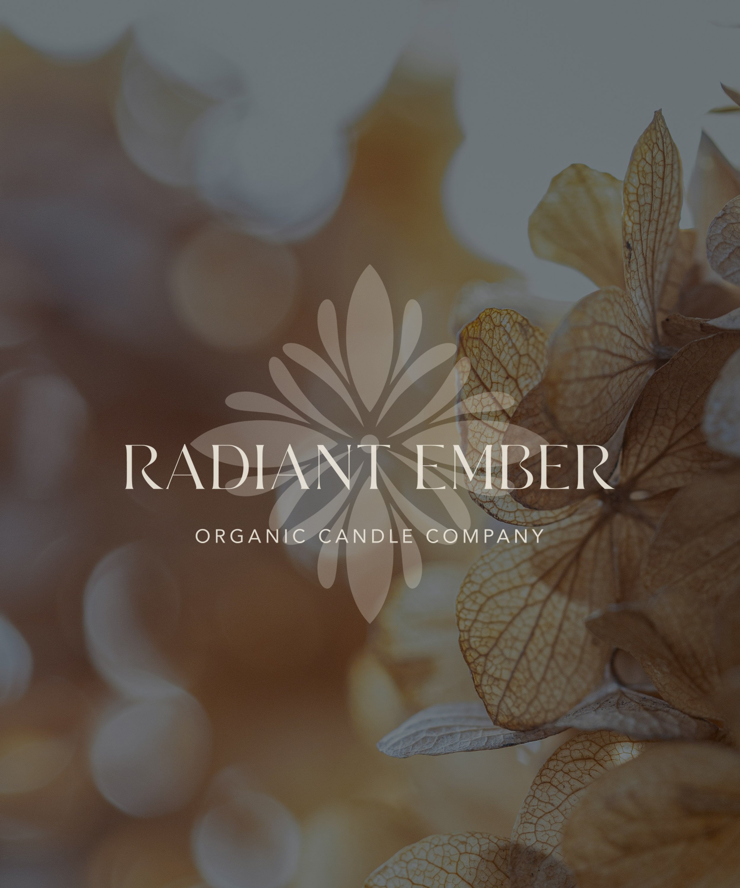 Radiant ember logo design for organic beauty or fashion brands