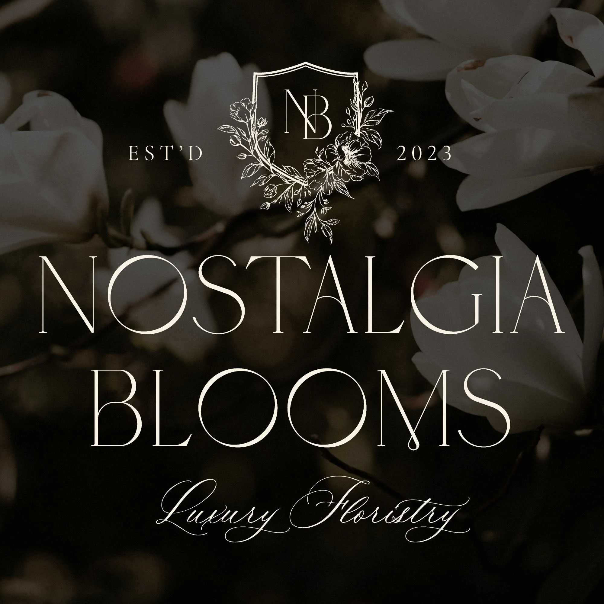 Delicate luxury logo for florist or wedding planner