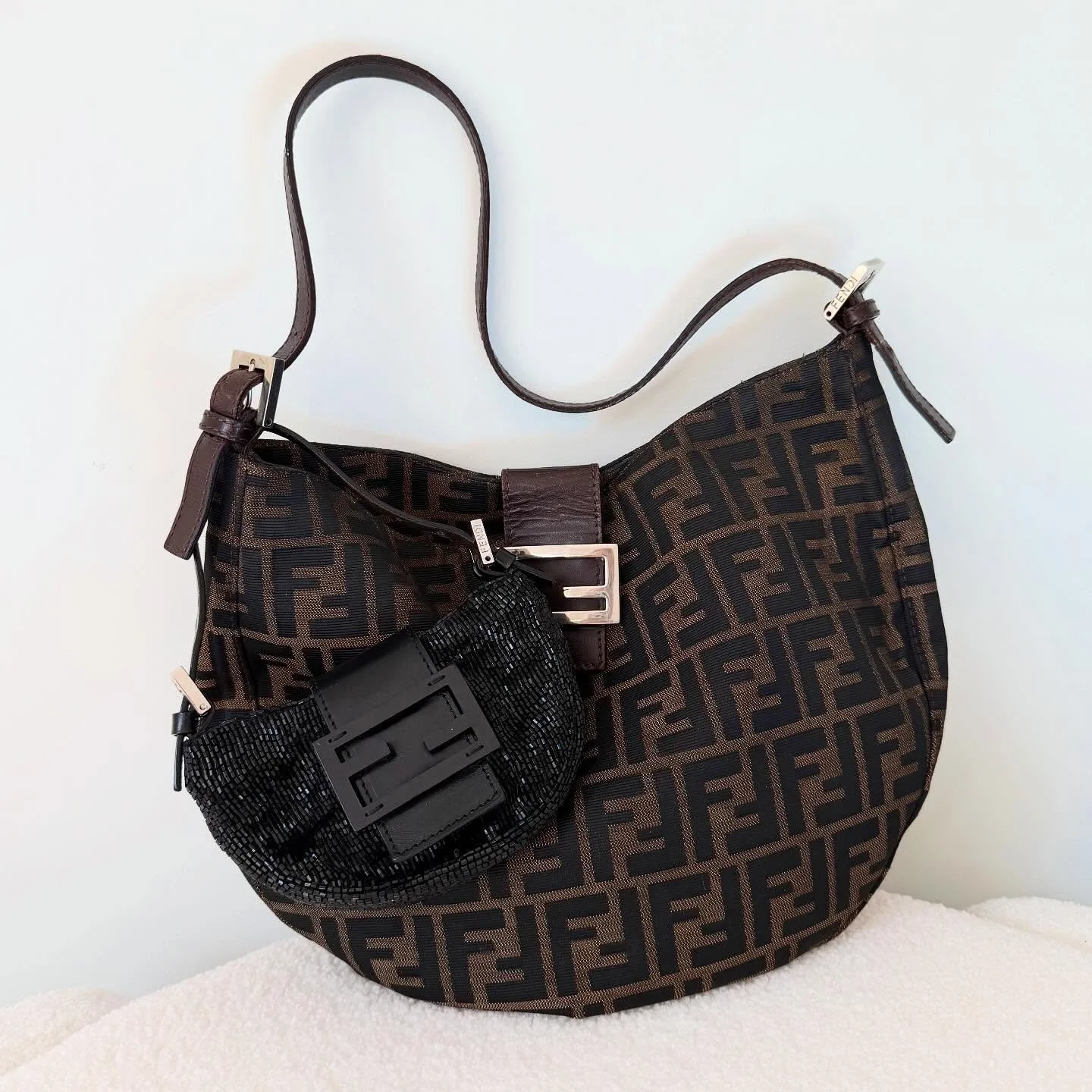 Two croissants to go please! One classic &amp; one with sprinkles 😉

Fendi mini beaded croissant $1,325 
Fendi hobo croissant $545 

🫶🏼 pre-loveit.com 🫶🏼

please review all photos and description carefully, all bags are preowned unless specified