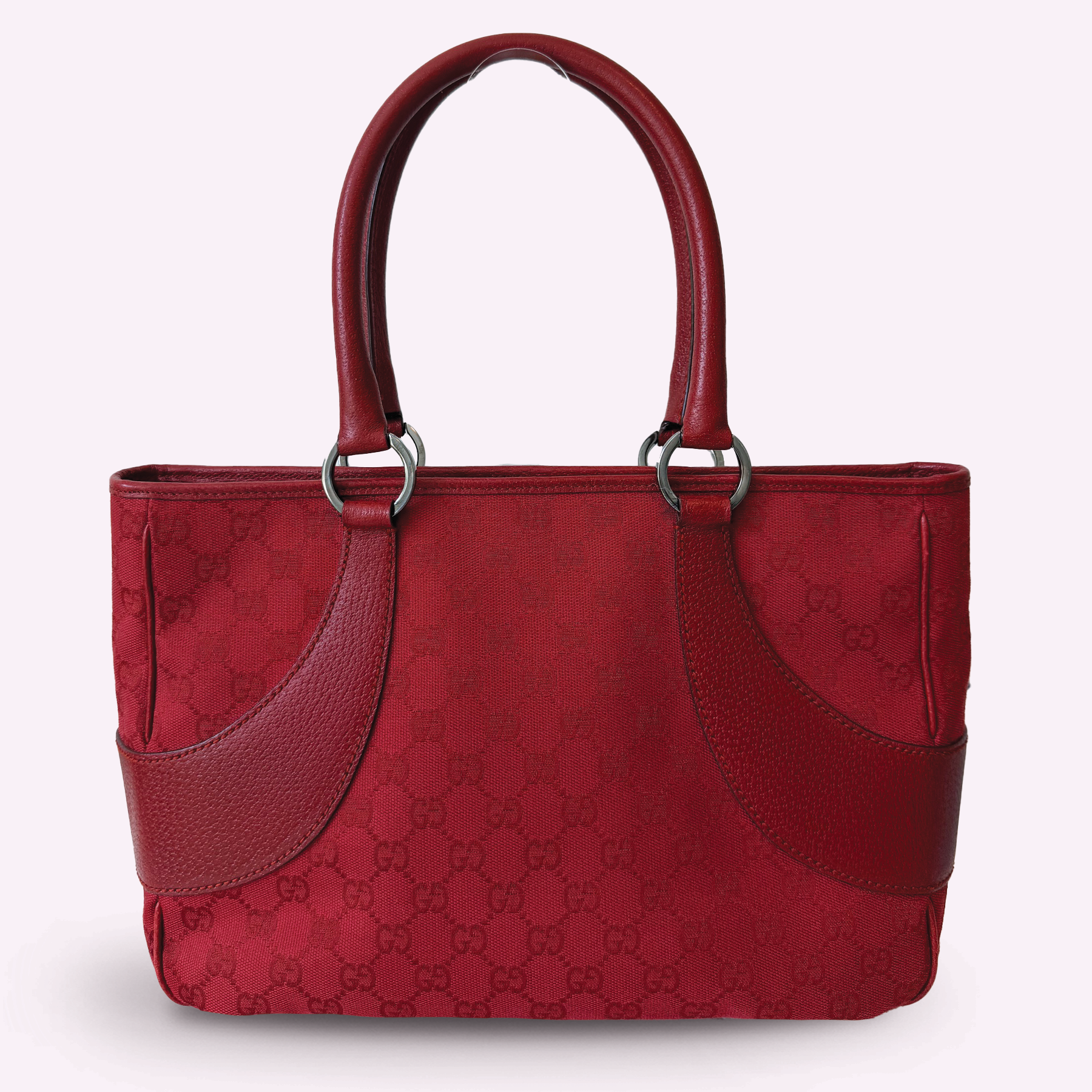 Gucci Red Monogram Tote