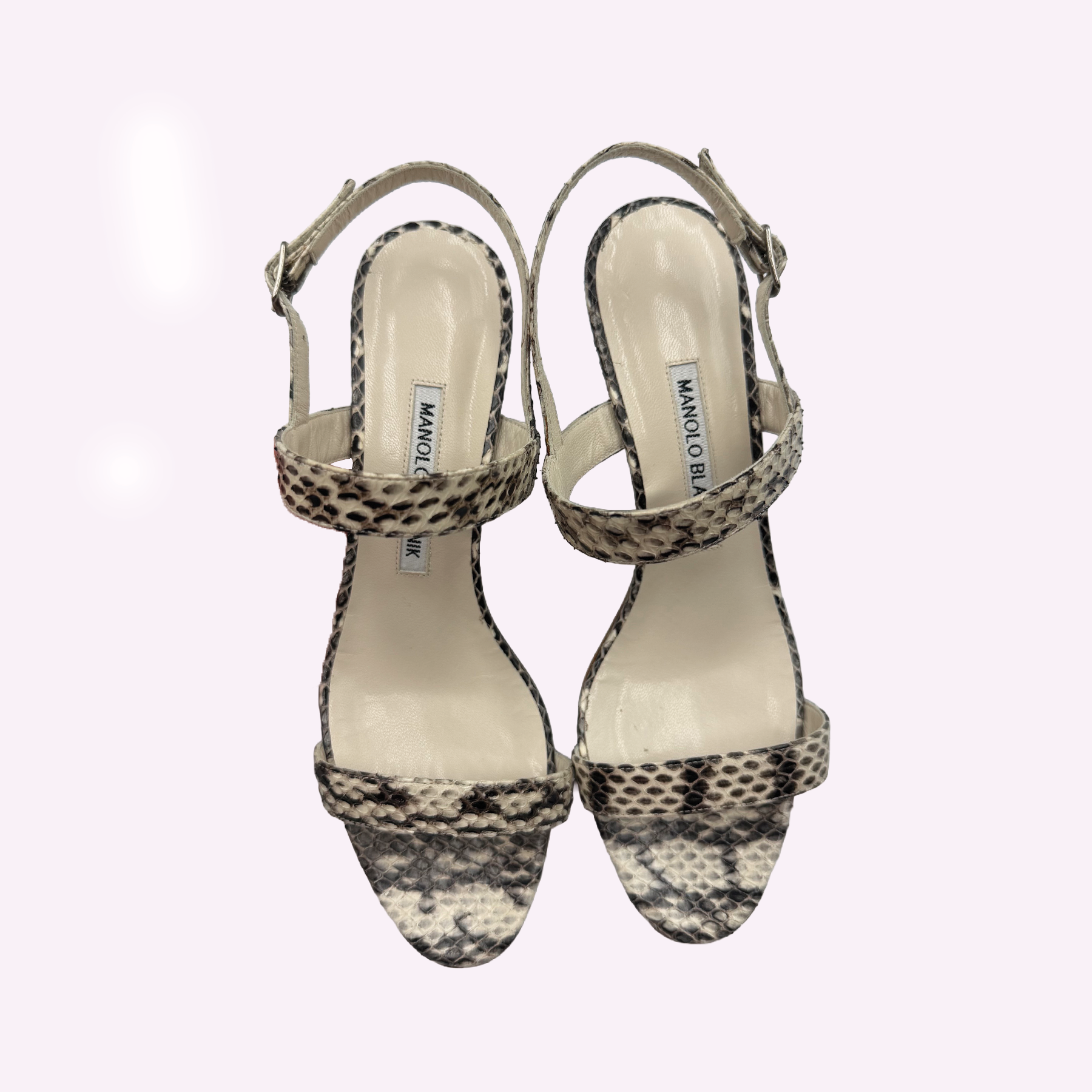 Manolo Blahnik Python Sandals 38 EU