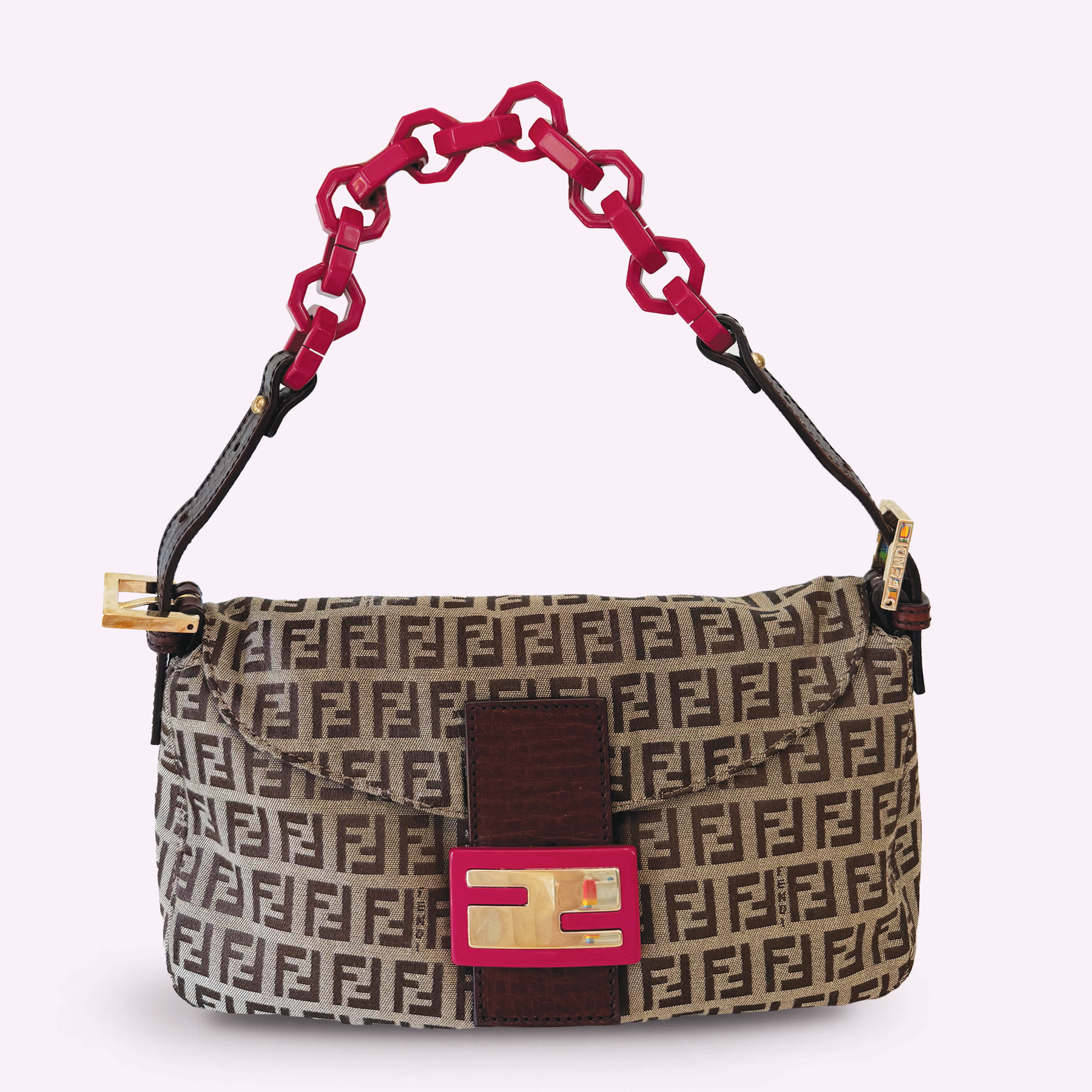 Fendi Pink Resin Baguette