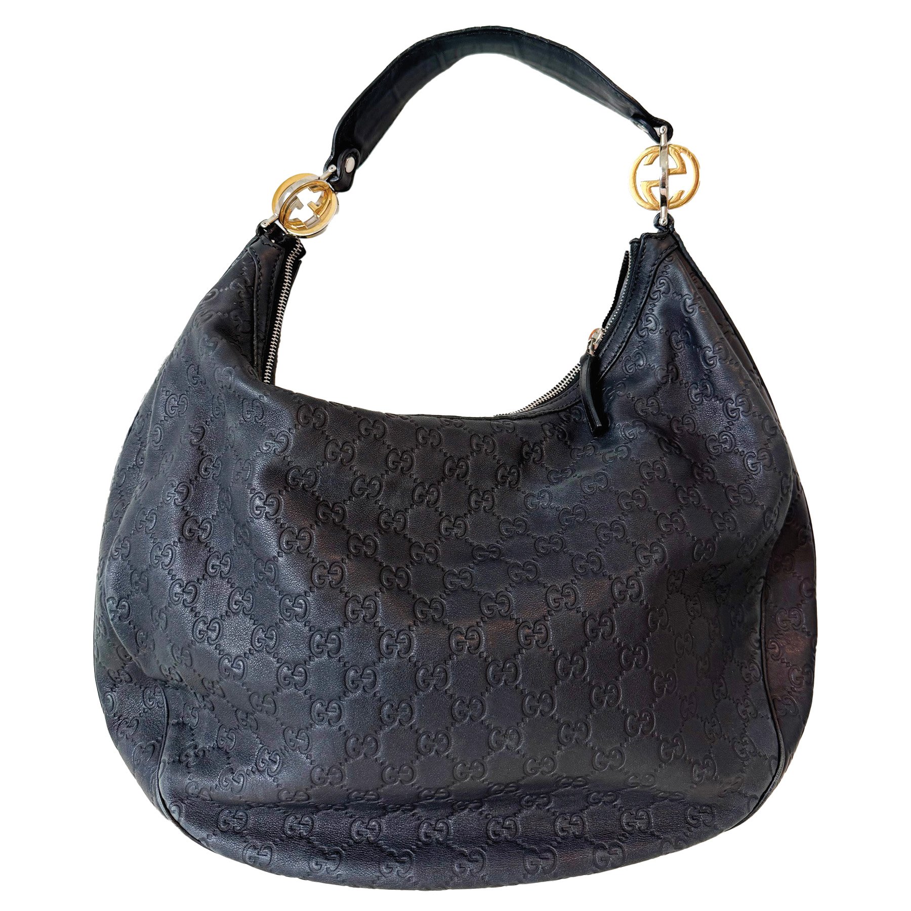 Gucci Leather Guccissima Hobo