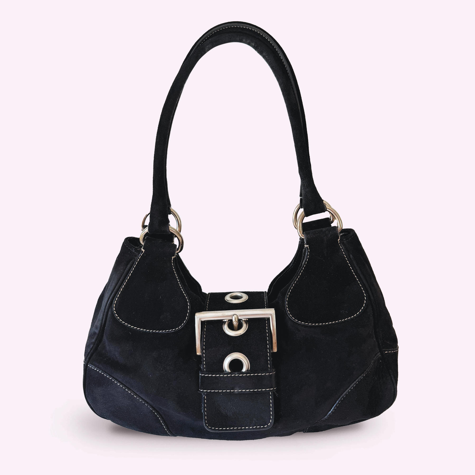 Prada Suede Buckle Bag