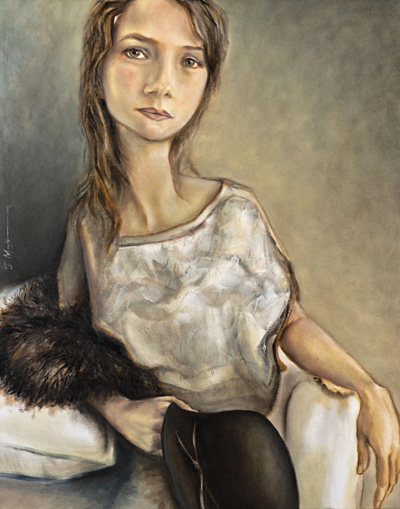 I Remember a Time When All I Had on My Mind Was My Hat,
30x36, 2012 (SOLD)