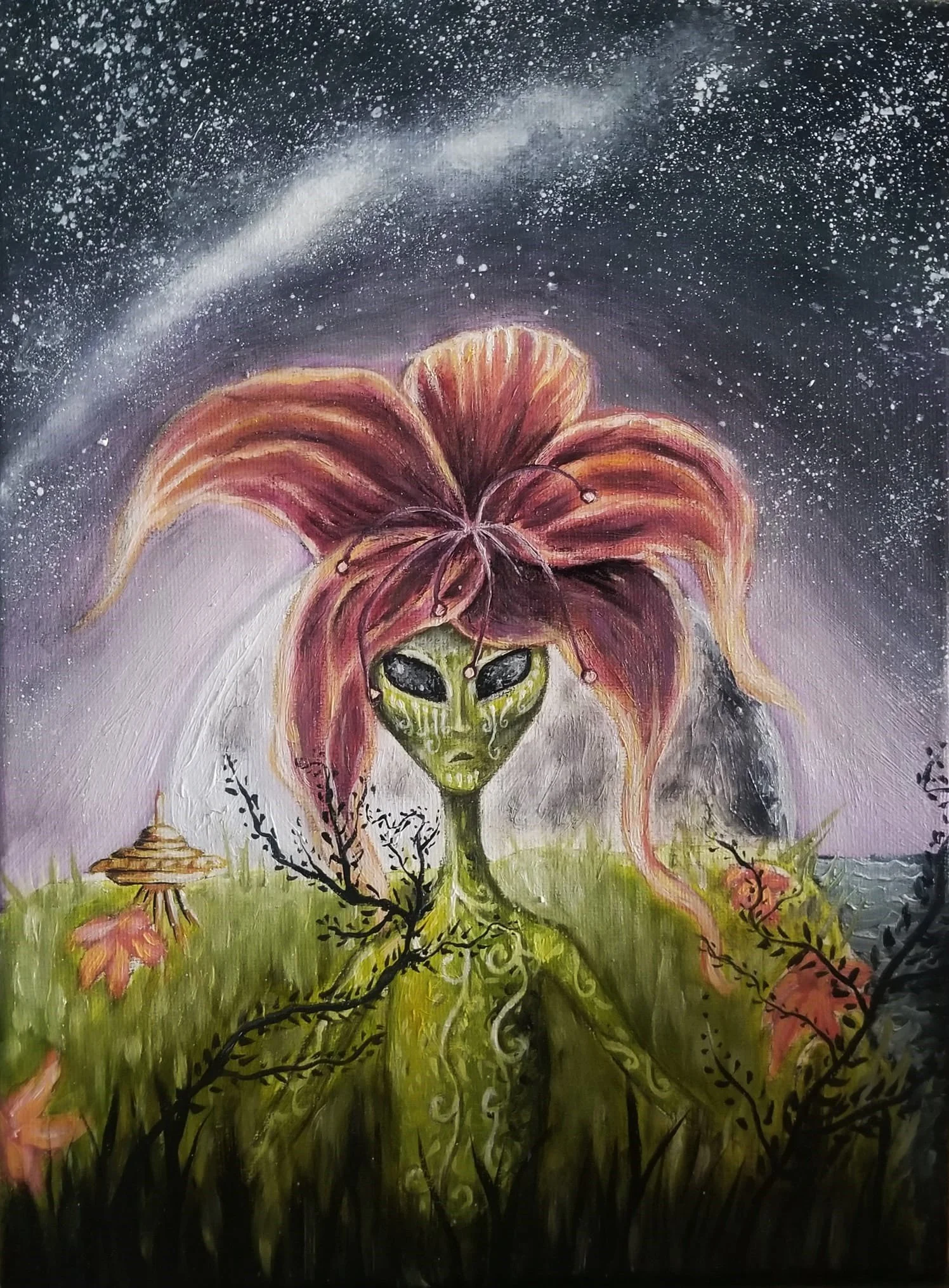 ''AMONG US'' original art print(ALIEN)