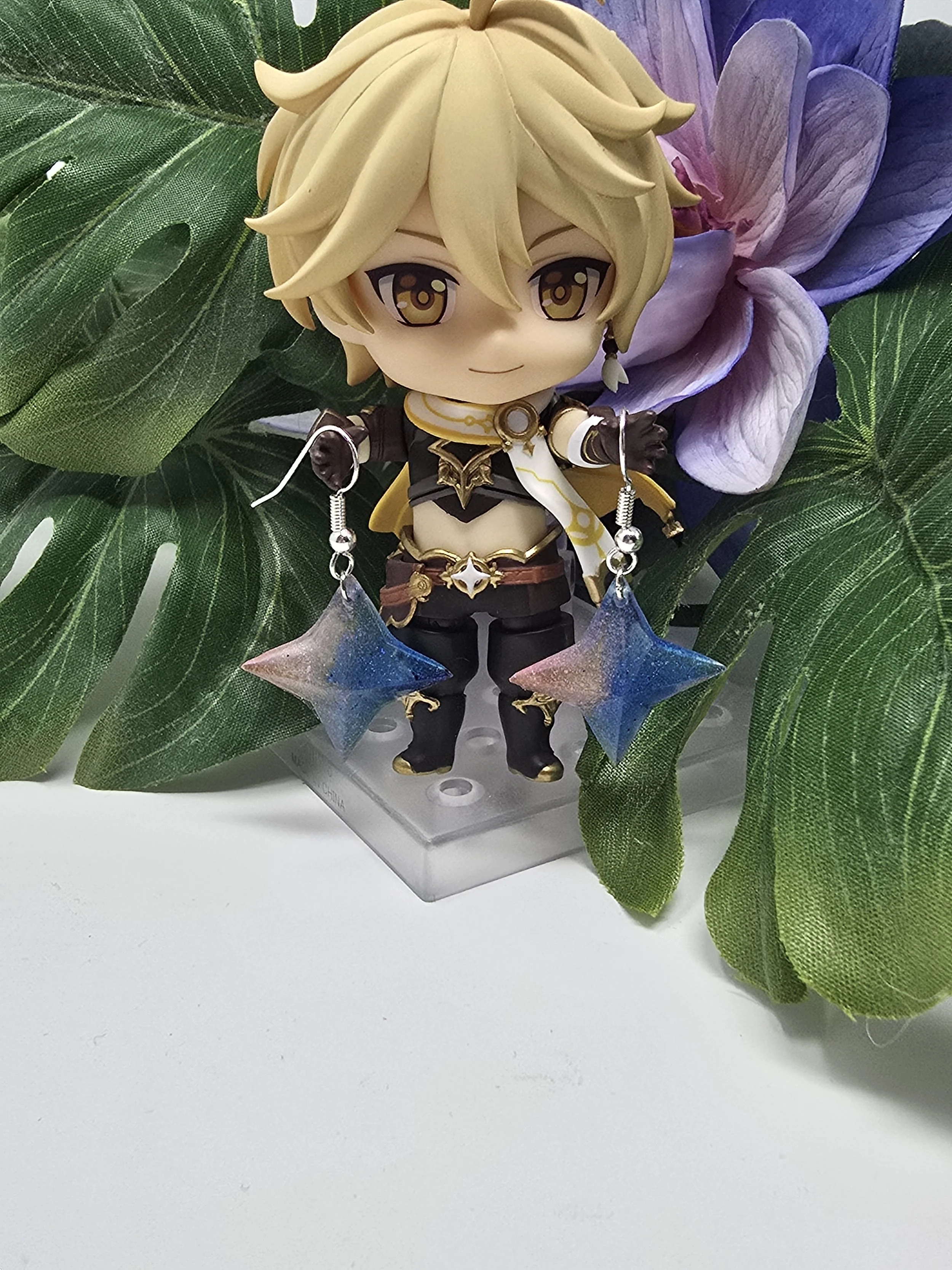 Genshin Impact Primogem Dangle Earrings