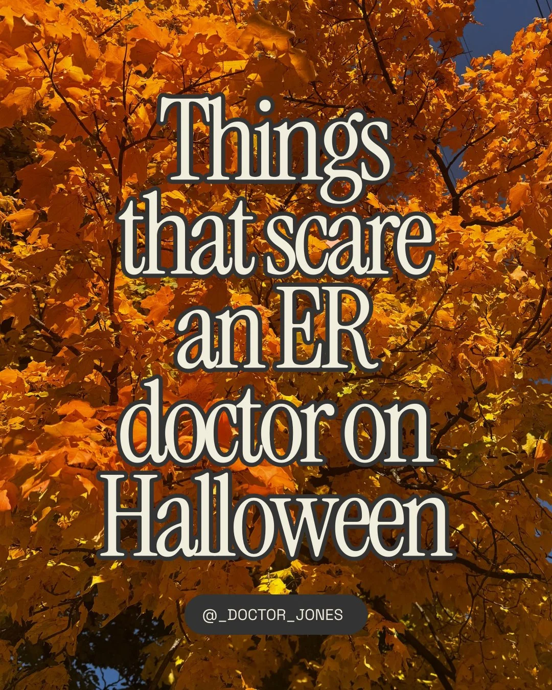 Halloween is scary enough.⁠
Let&rsquo;s not make it an ER visit. 🎃⁠
⁠
Have fun, supervise the chaos, and for the love of God, wait until the hayride stops.