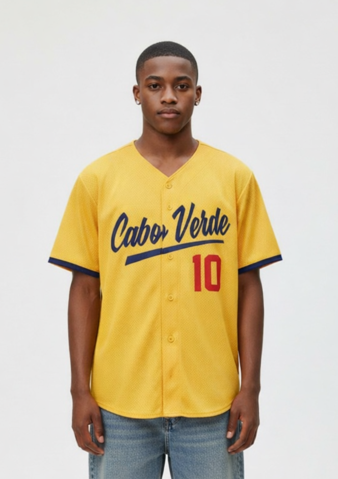 Full Button Down Cabo Verde Jersey | Sol