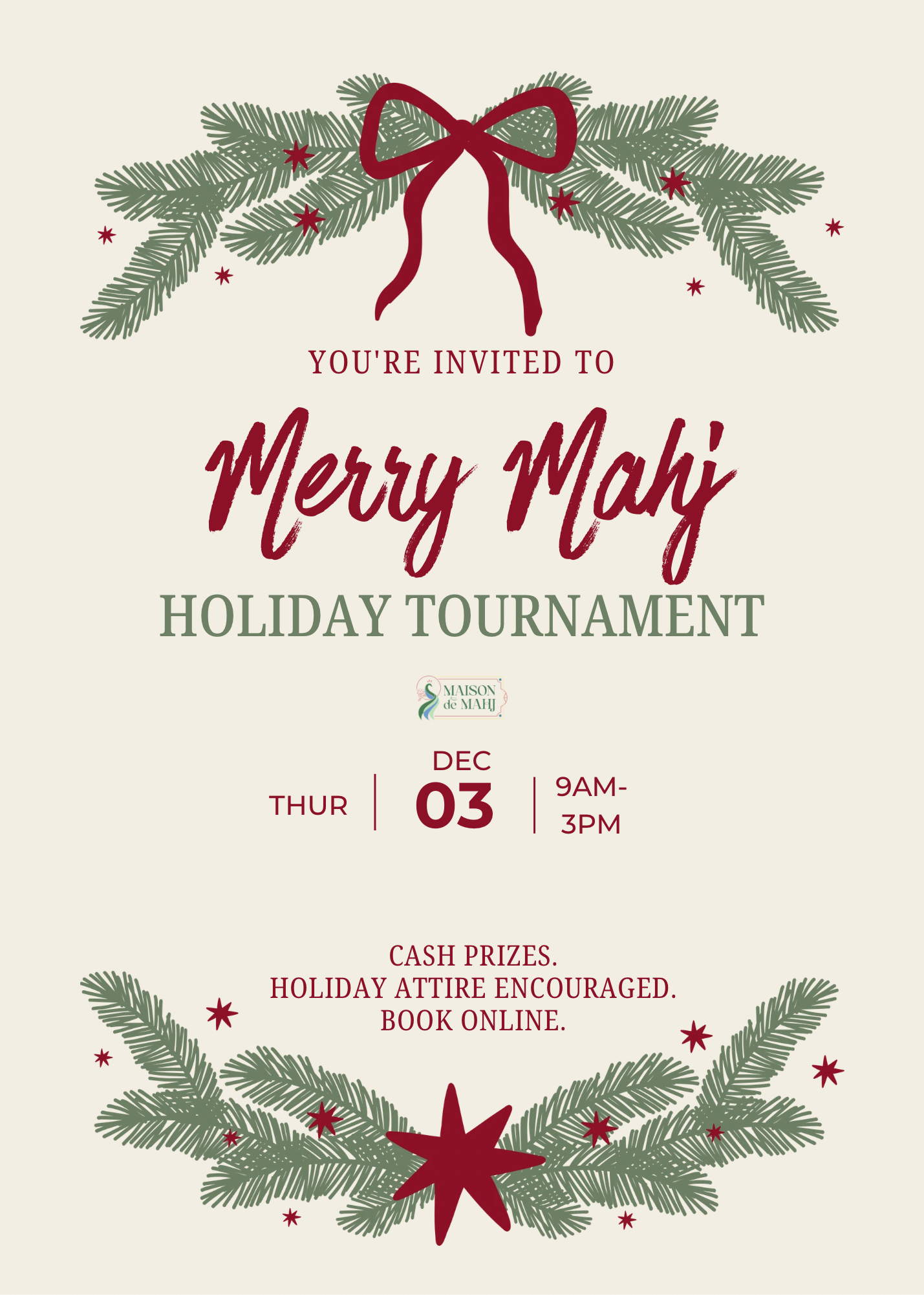 Merry Mahj Holiday Tournament