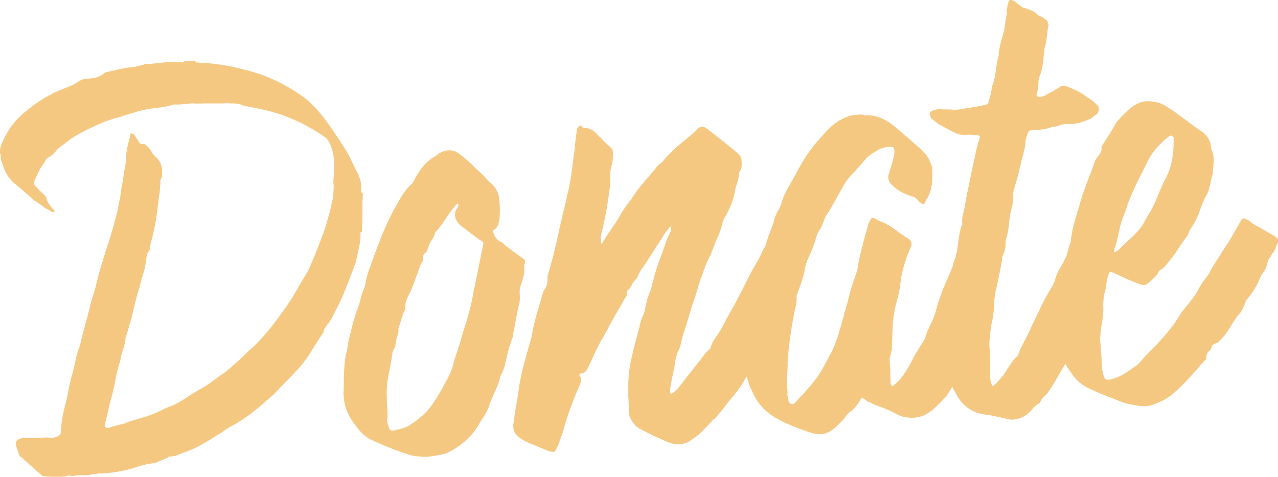 The word 'Donate' written in a stylized, cursive font in light yellow color.