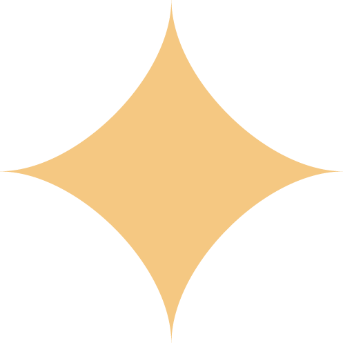 A beige diamond shape with pointed ends on a black background.