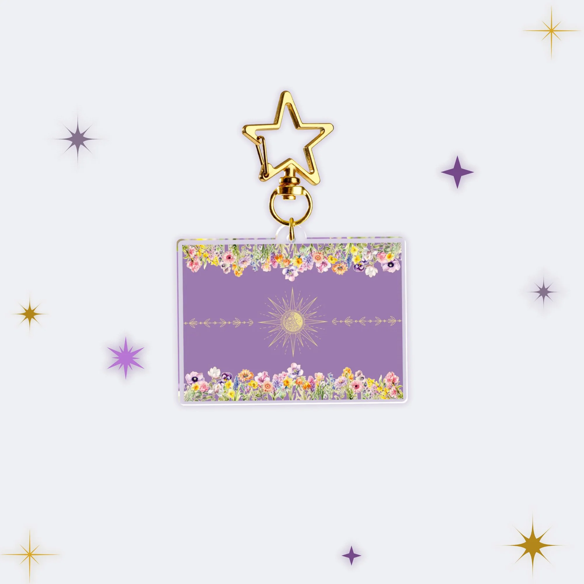 Celestial Garden Postcard Keychain