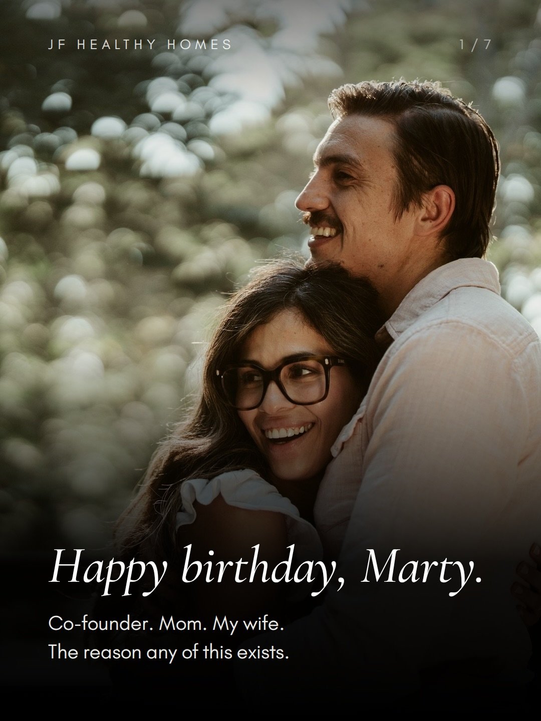 @martyfarrar7 Happy birthday to my wife, my co-founder, and the best mom our kids could ask for.

JF Healthy Homes exists because of you. Every proposal, every invoice, every client you&rsquo;ve helped feel taken care of. But more than that, I&rsquo;
