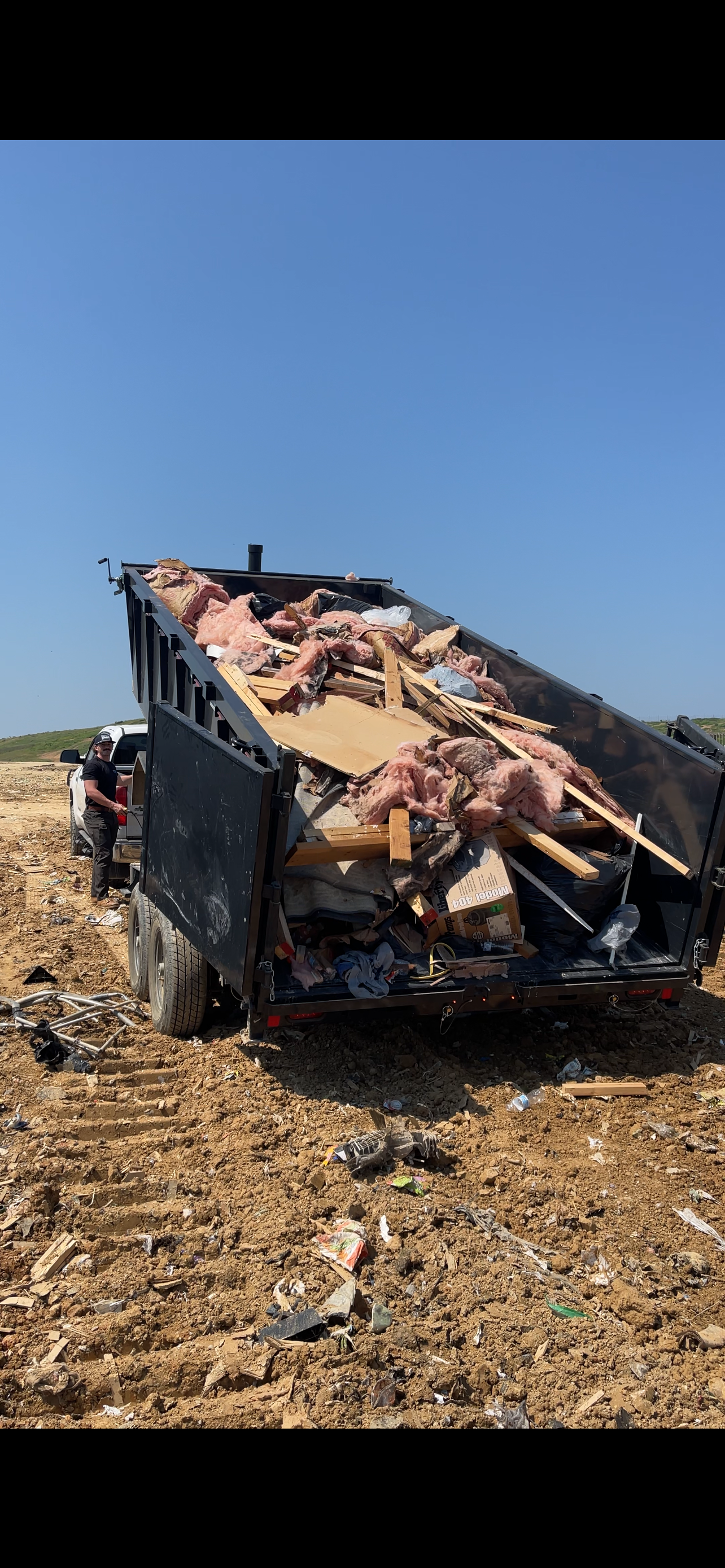 Dumping at the landill