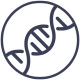 Stylized icon of a DNA double helix.