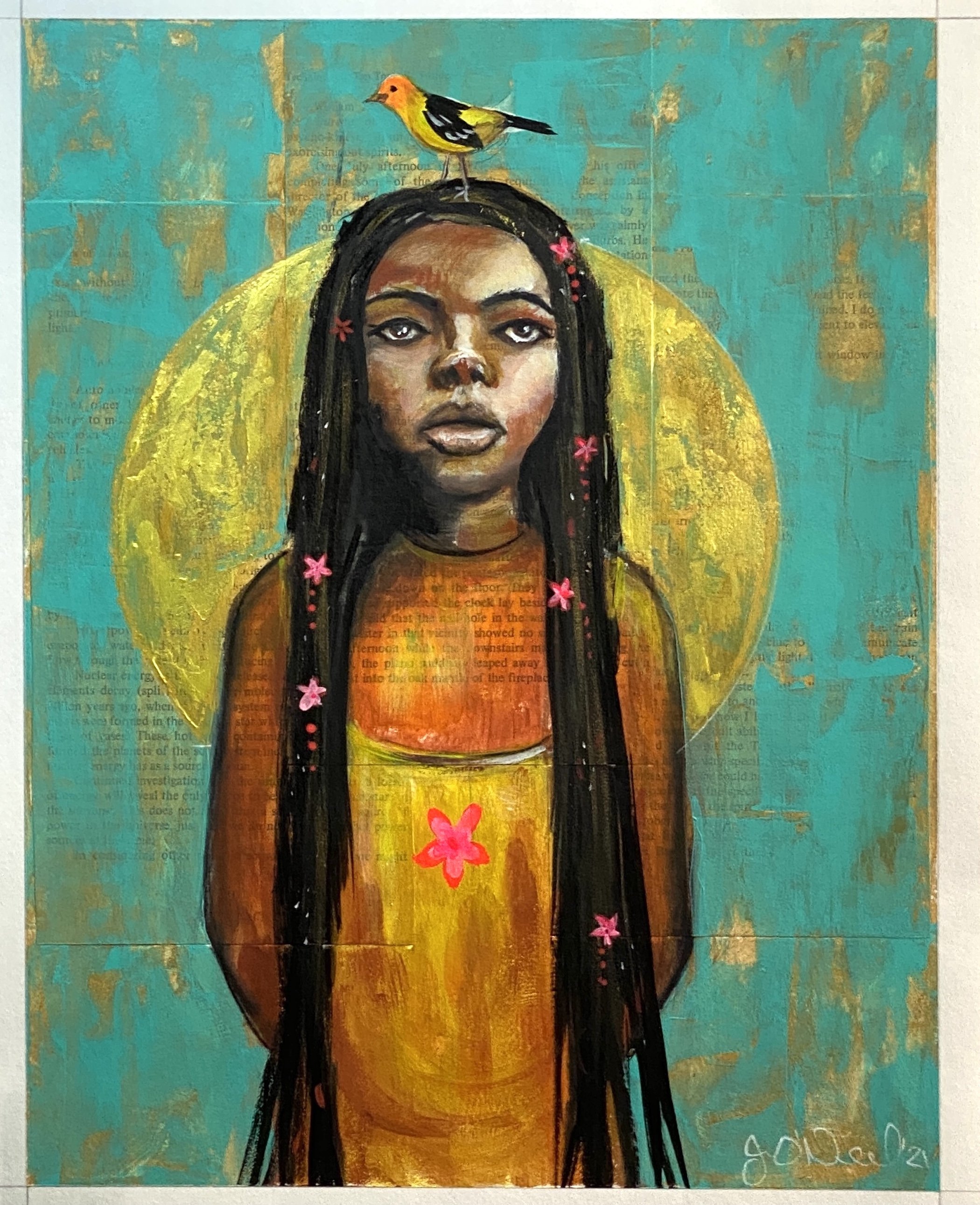 Child of the Sun $250 11 X 14" Mixed media on Paper