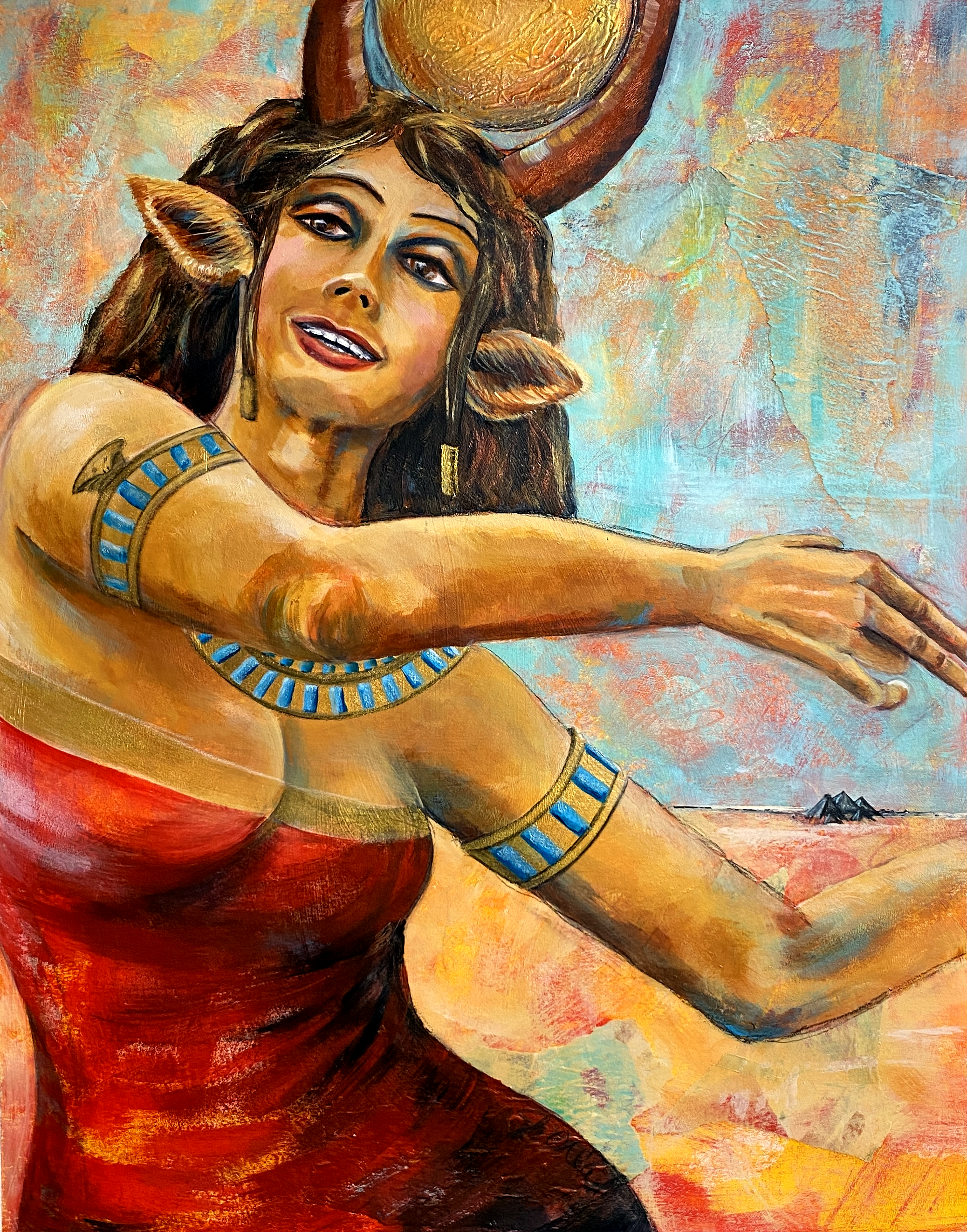 Hathor $400 18 X 24" Acrylic on premium paper
