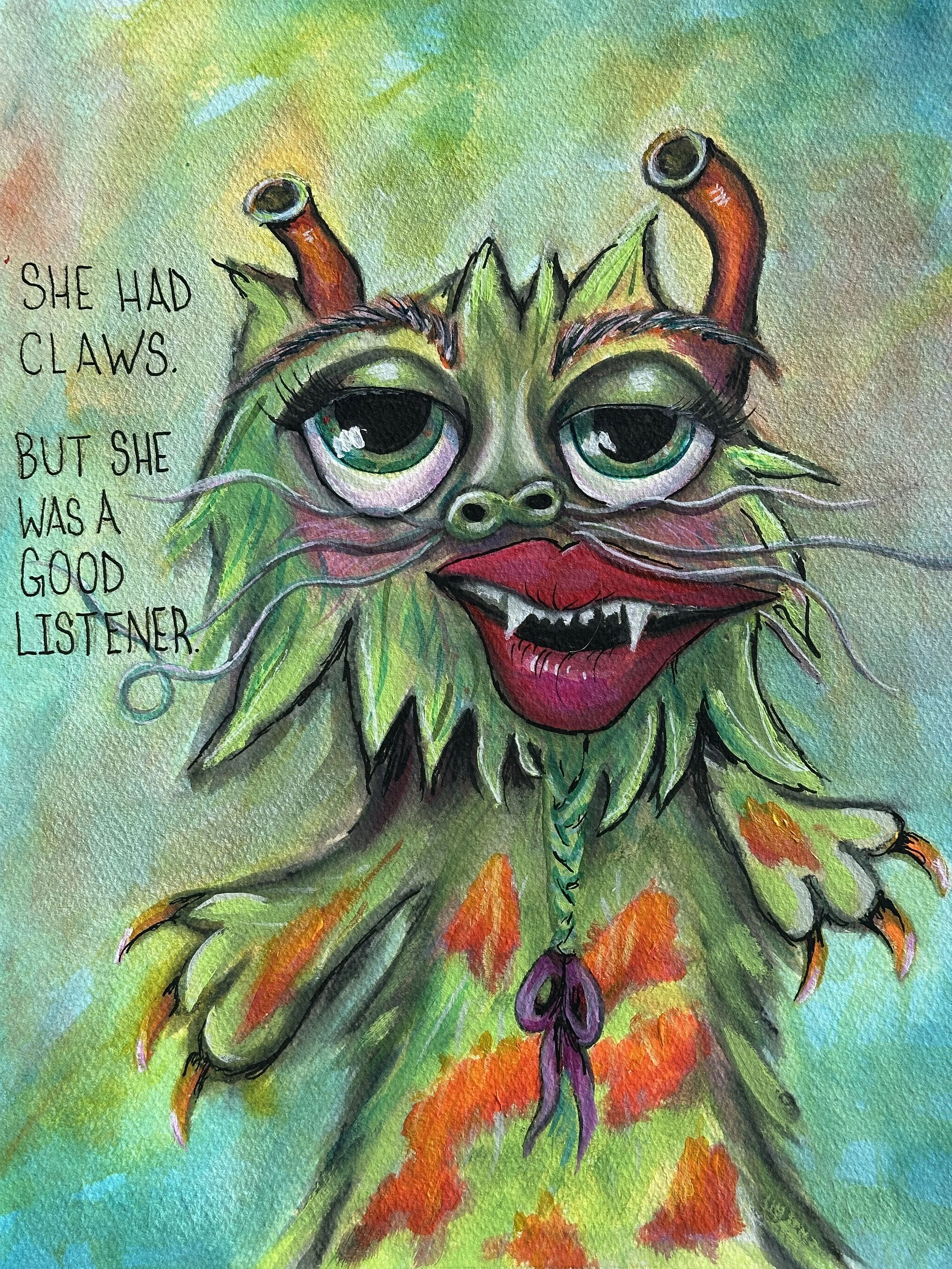 Elsbeth $200 11 X 14" Mixed Media on Premium paper