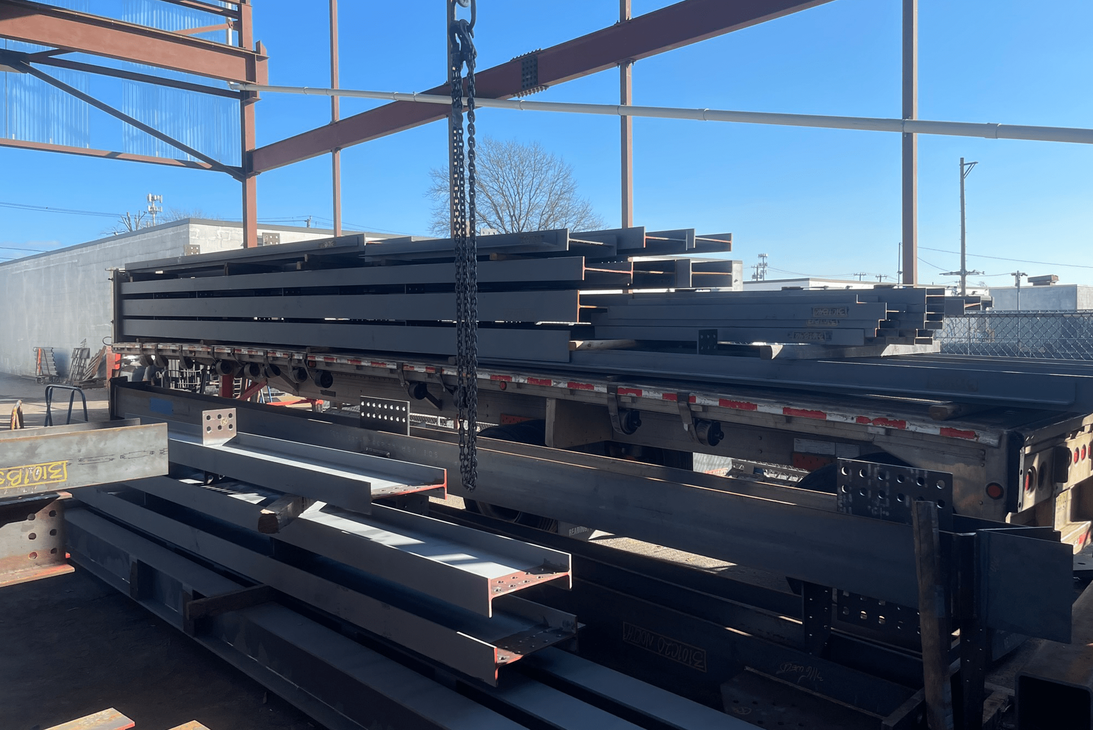 Fabrication materials outside of the Red Ironworks studio