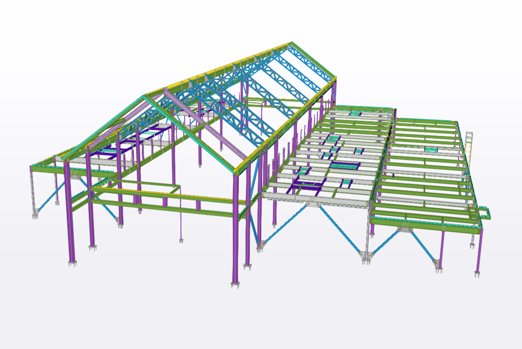 3D rendering of NY State thruway service station