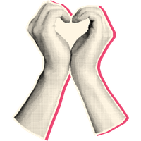 Two hands forming a heart outline, representing somatic, body-based healing